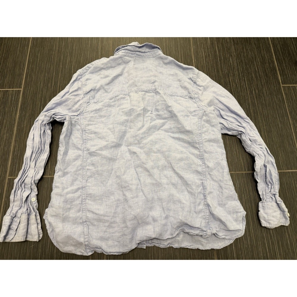J. Crew Women Wren Slim Button Down Shirt Sz S Baird McNutt 100% Irish Linen - Picture 3 of 7